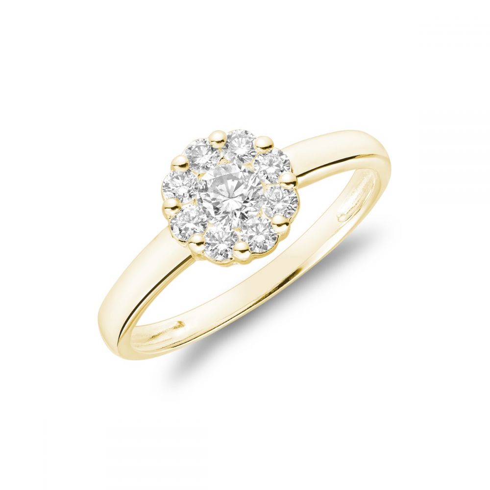 Tiffany Style 9 Large Stone Diamond Engagement Ring Set – bbr5544eb-1
